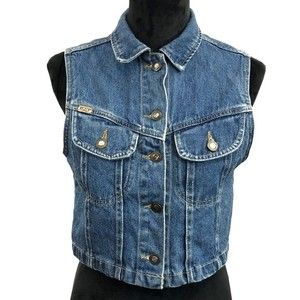 Vintage Express Denim Blue Jean VTG Vest